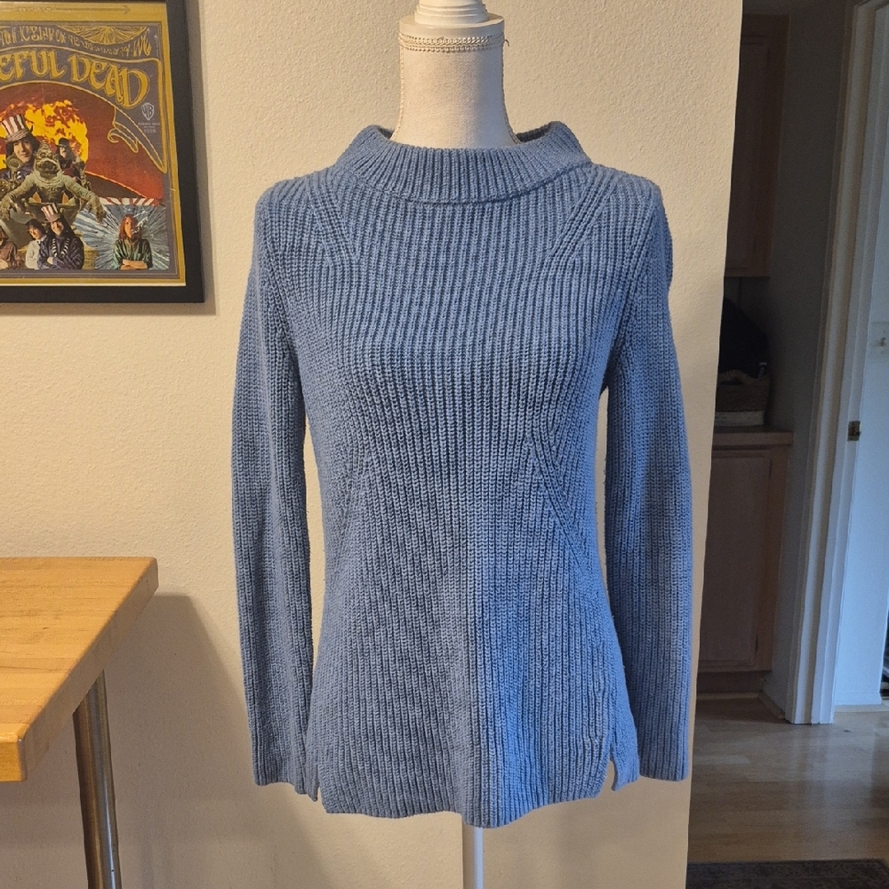 Talbots Petit Blue Knit Pullover Sweater
